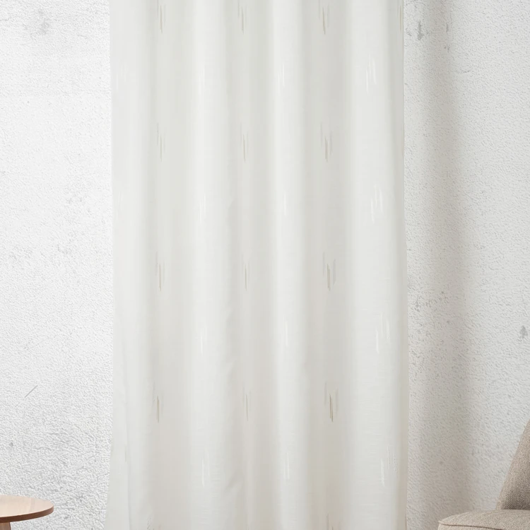 Tissu voile texturé motif fil coupé esprit ikat