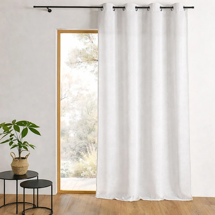 Rideau d'ameublement shantung tout brodé