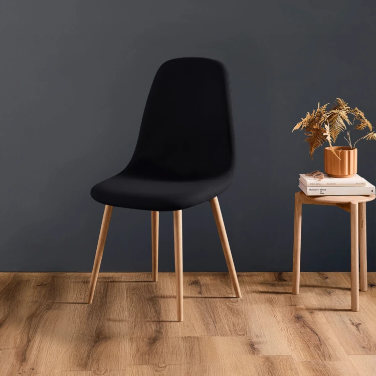 Housse de chaise scandinave extensible unie