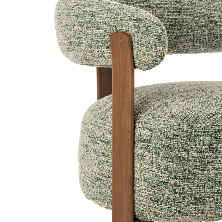 Fauteuil en textile avec rembourrage en mousse