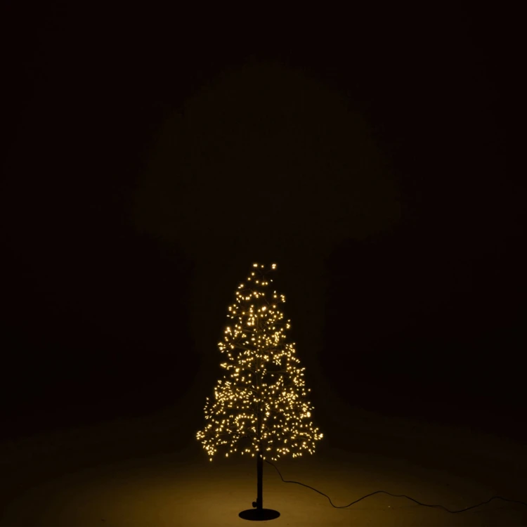 ARBRE LED LUMIÈRES BLANC CHAUD FER NOIR EXTRA LARGE