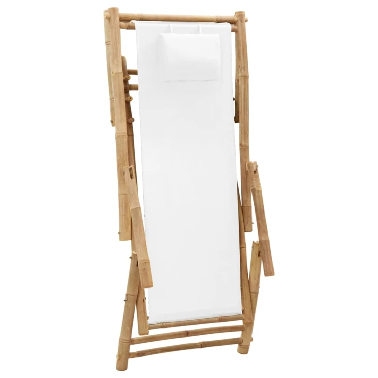 Chaise longue pliante en bambou