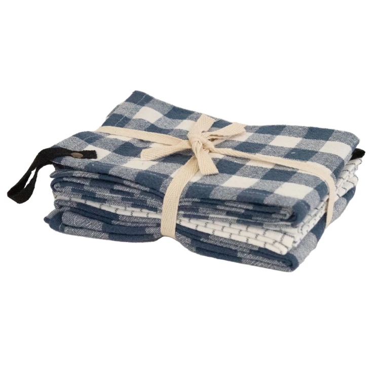 3er-Set Küchentücher mit Vichy-Muster