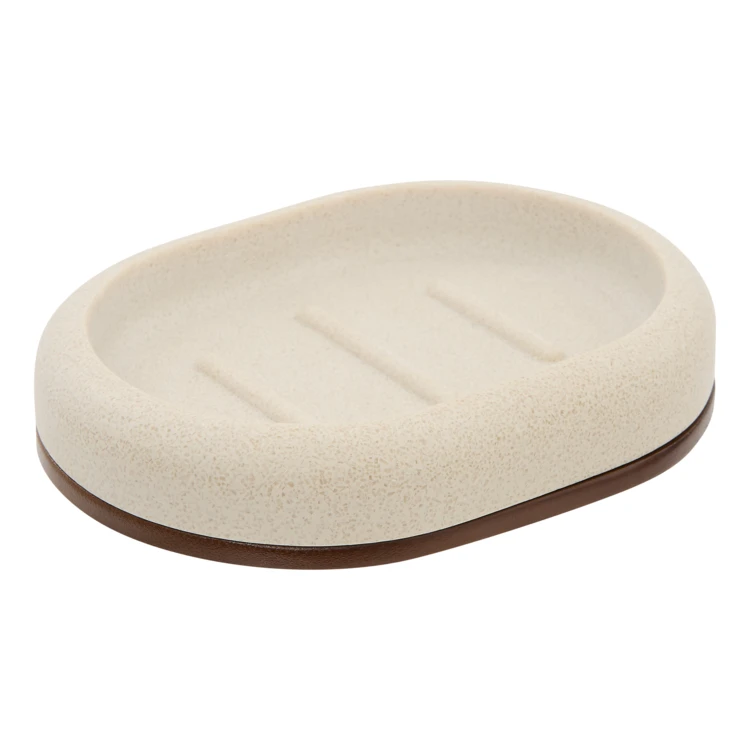 Porte-savon en résine et bambou
