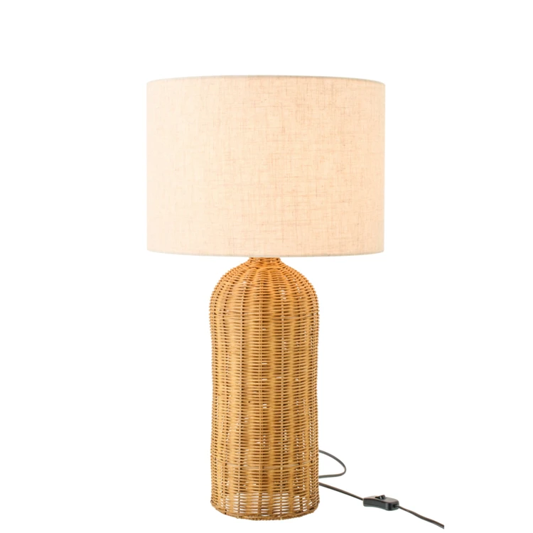 Lampe à poser en métal avec pied cylindrique ajouré