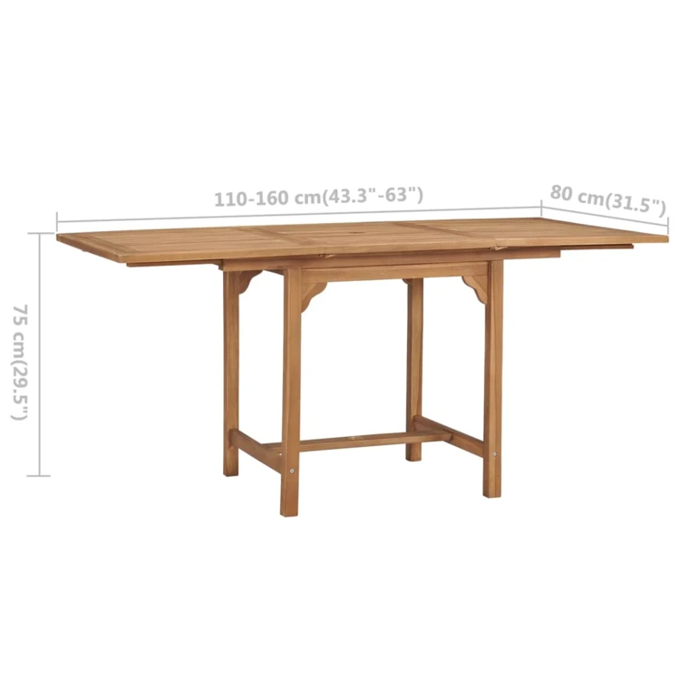 Table de jardin extensible en teck