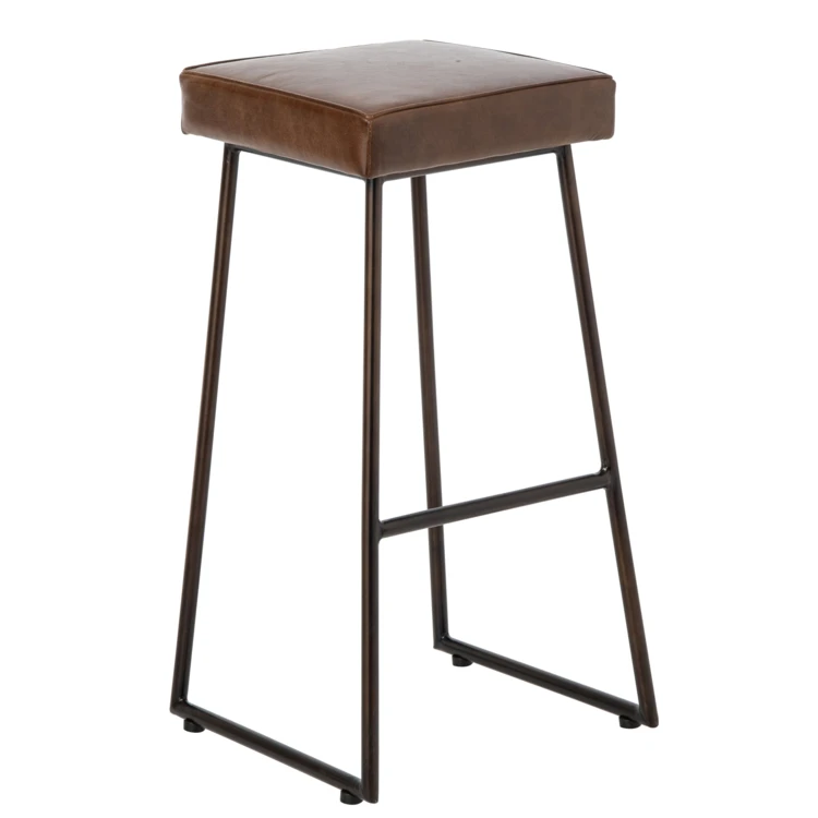 Tabouret de bar en cuir
