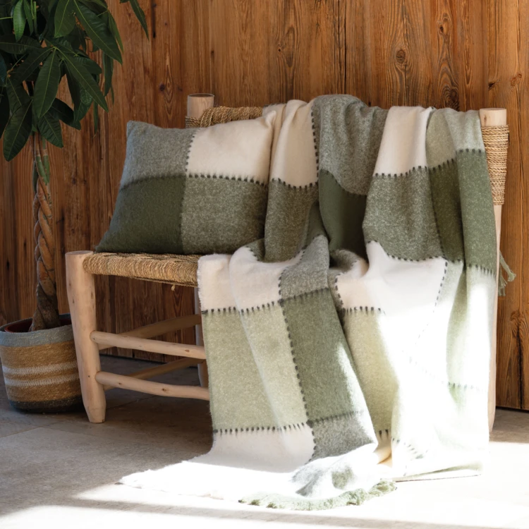 Plaid à carreaux aspect mohair