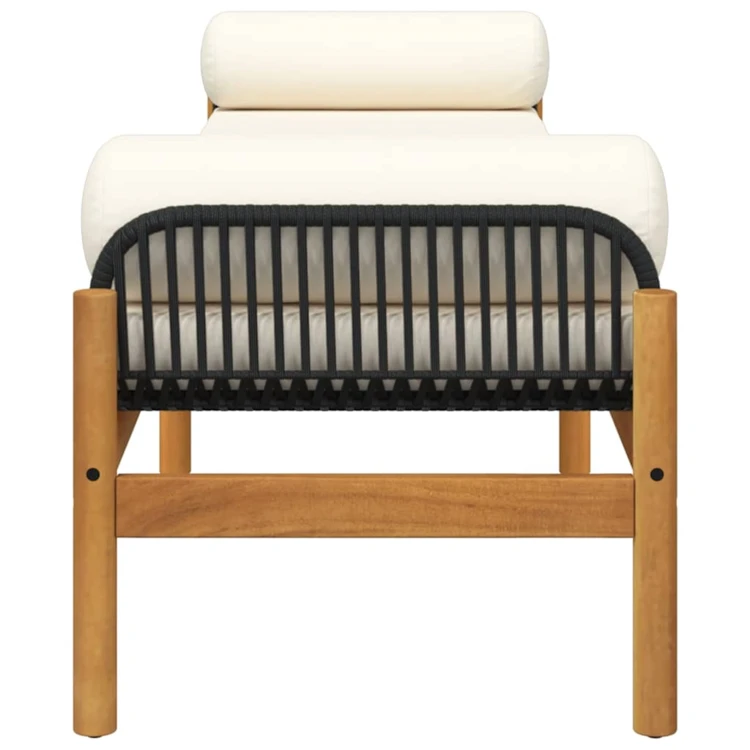 Banc de jardin avec coussins