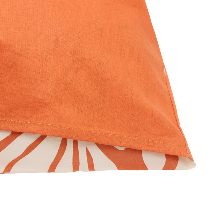 Conjunto de cama de 3 peças em algodão estampado com motivos vegetais
