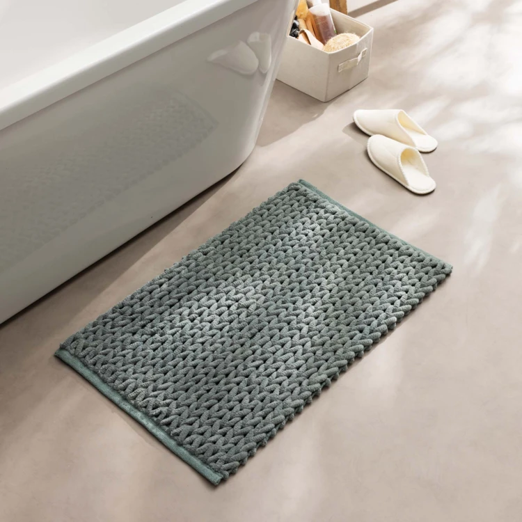 Tapis de bain en chenille douce antidérapant