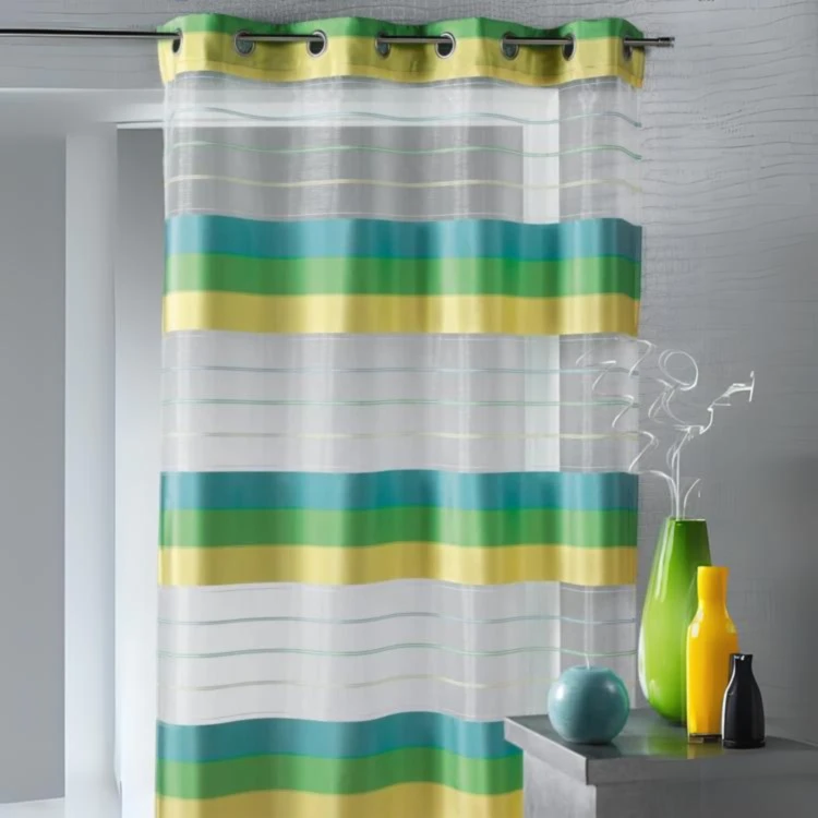 Fertigvorhang Organza Querstreifen
