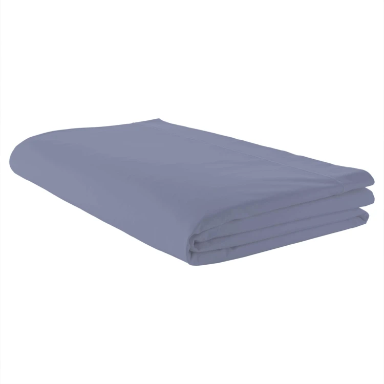 Drap plat piqué uni en percale de coton
