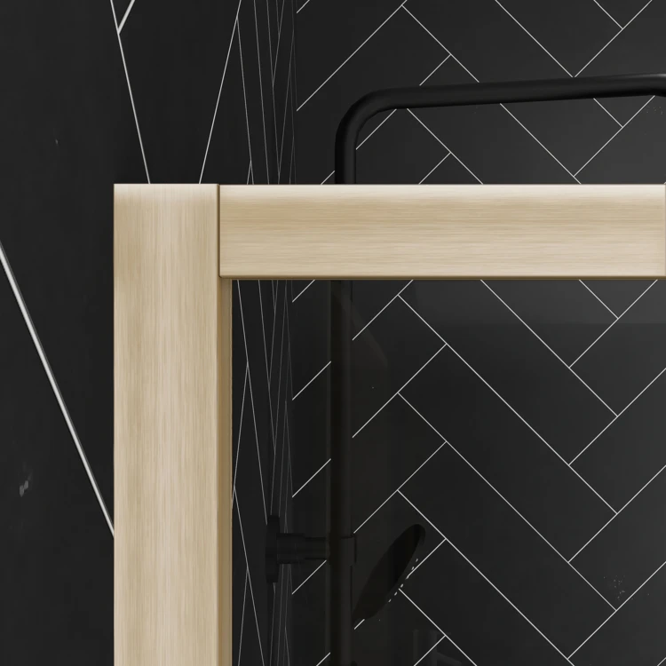 Paroi de douche à l’italienne avec volet pivotant en verre trempé 5 mm