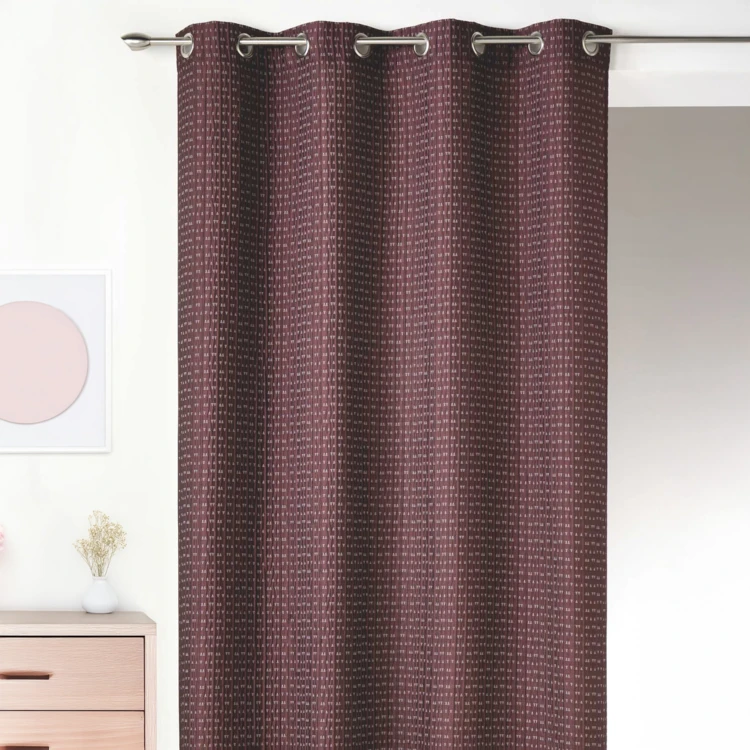 Rideau épais en Jacquard Uni à Reliefs
