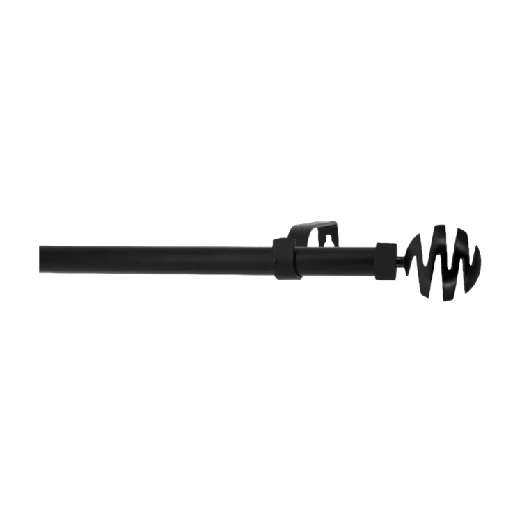 Kit tringle à rideaux extensible avec embouts spirales D19-16mm