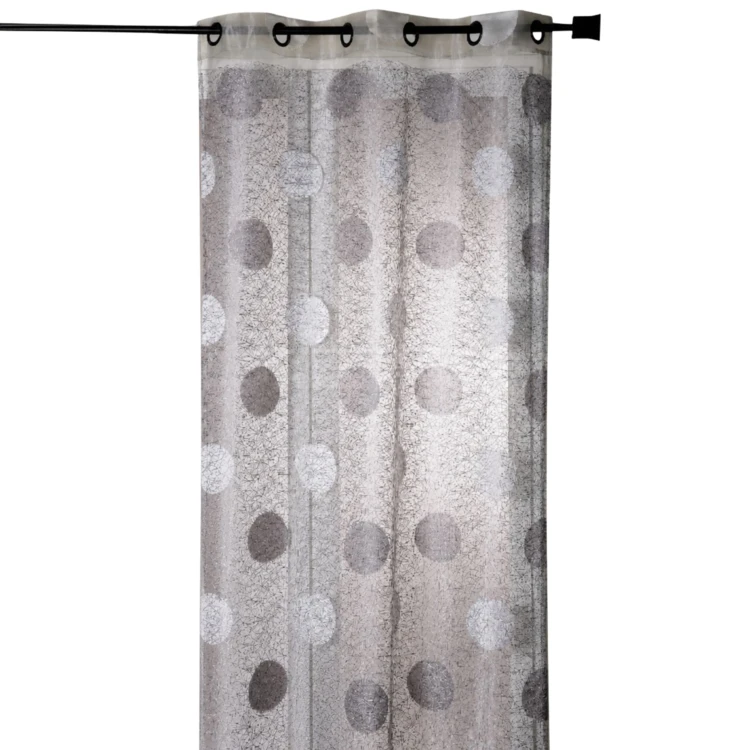 Voilage en Organza Jacquard brodé motif gros rond