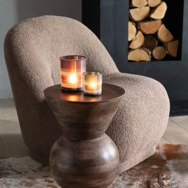 Fauteuil moelleux velours effet bouclette