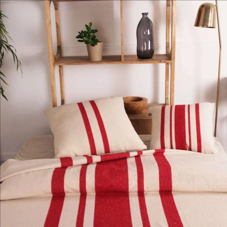 Jeté de Lit coton épais Rustique