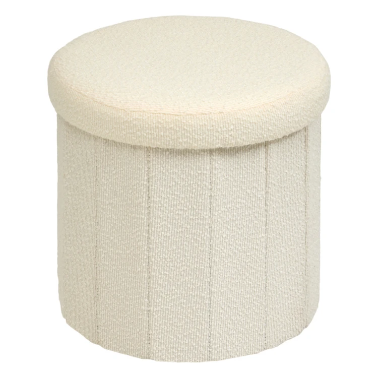 Pouf coffre pliant avec rangement intégré