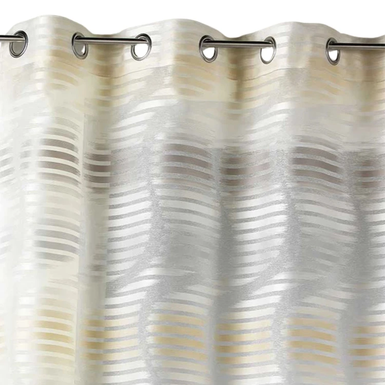 Voile jacquard con strisce verticali ondulate
