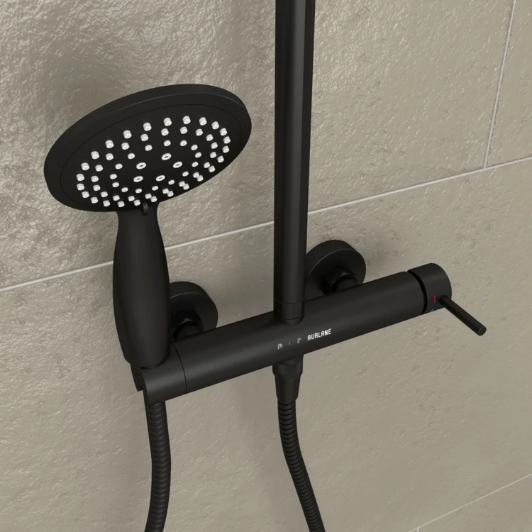 Colonne de douche mécanique noire