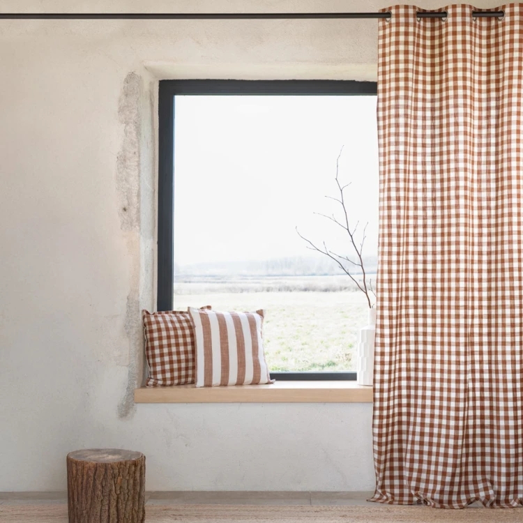 100% bawełniana zasłona gingham LOURMARIN