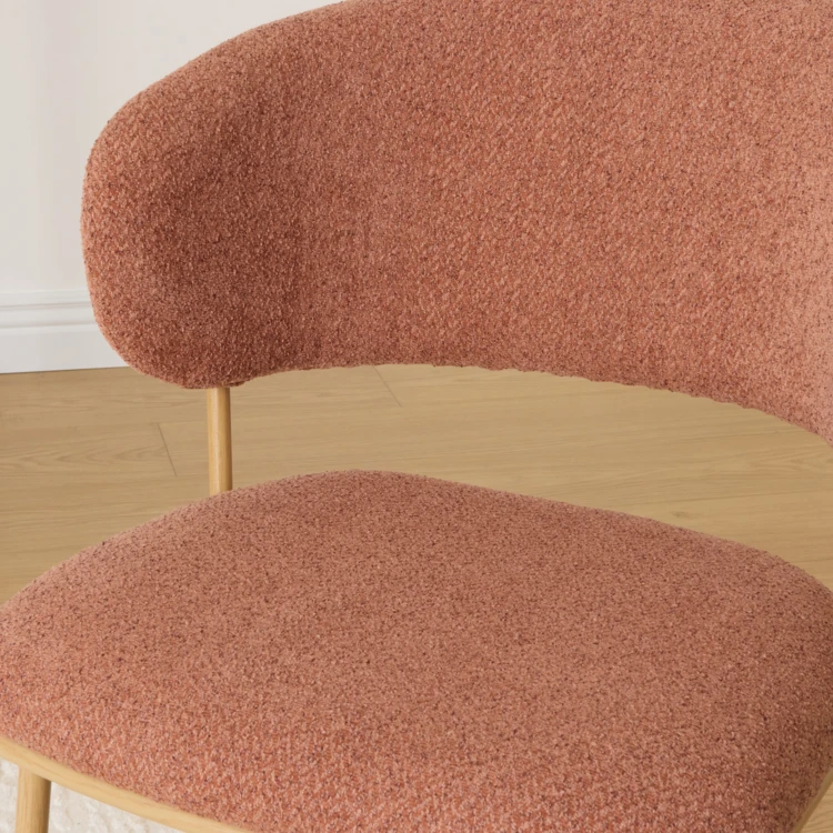 Sillón de comedor de chenilla