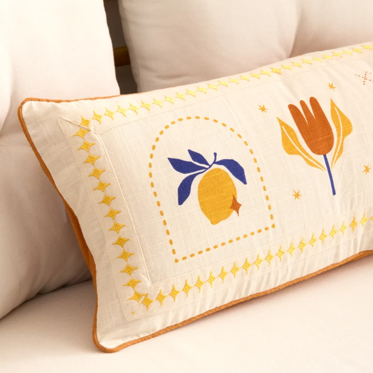 Coussin déhoussable motif graphique