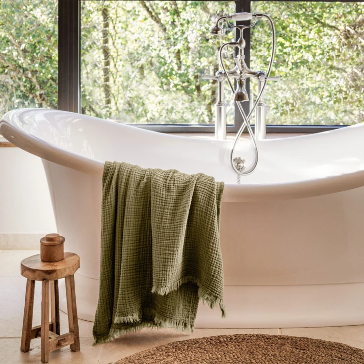 Drap de bain en gaze de coton