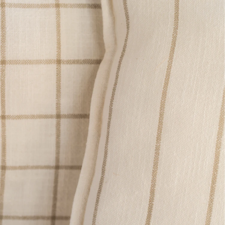 Housse de coussin en coton flammé beige