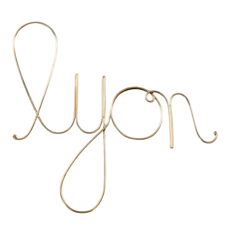 Palabra de alambre de latón "LYON