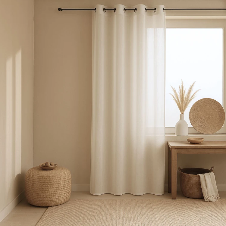 Voilage  effet lin fluide