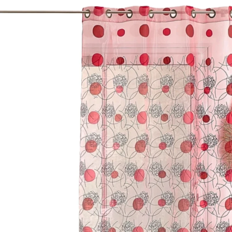 Voilage Organza et Jacquard Cordons Satiné