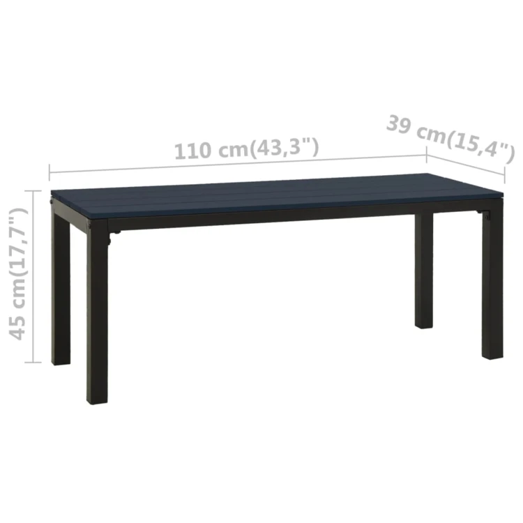 Banc de jardin acier