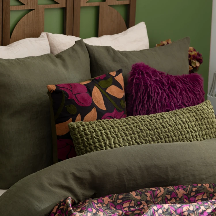 Coussin en velours effet 3D moelleux