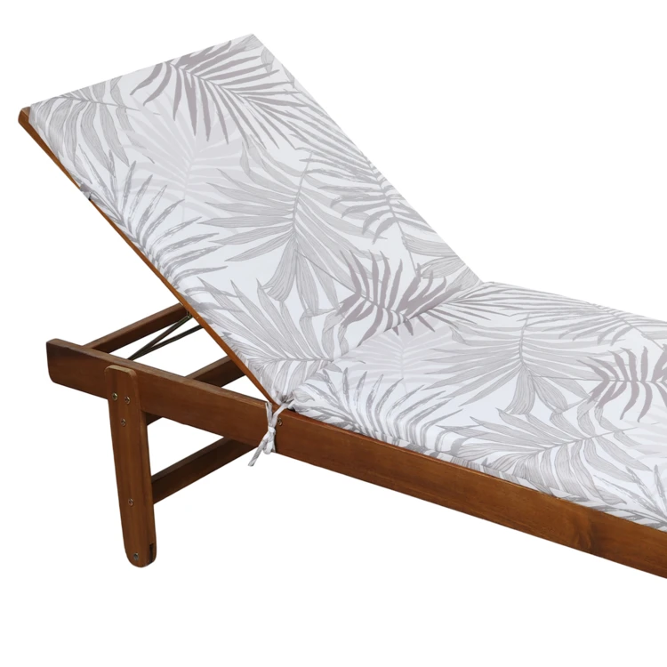 Matelas bain de soleil motif feuillage