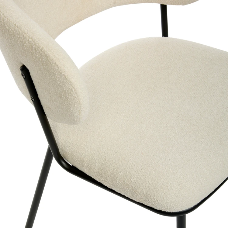 Sillón de comedor de chenilla