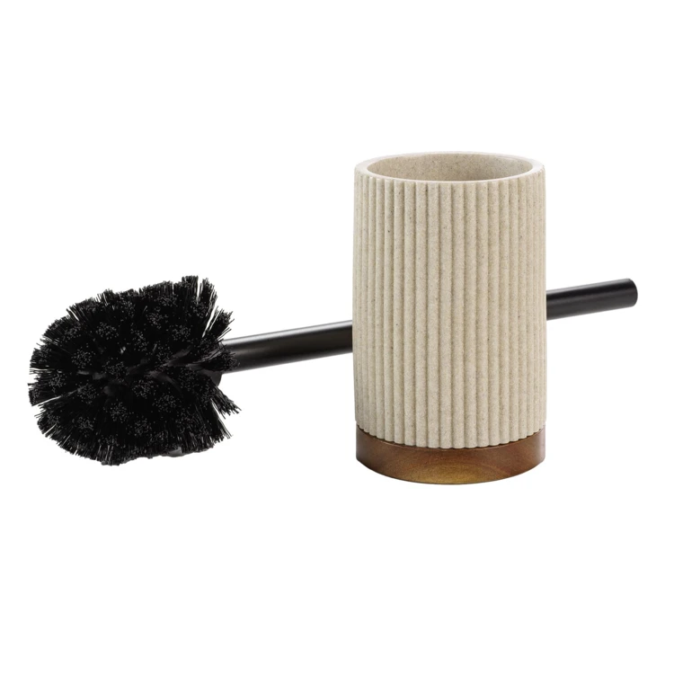 Brosse WC en acacia