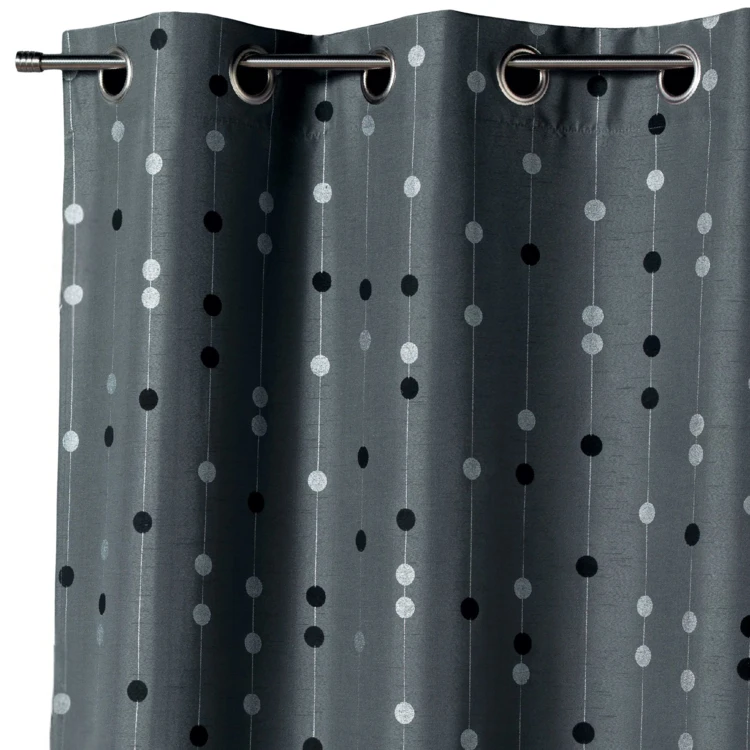 Tenda in shantung con motivo a palline intrecciate