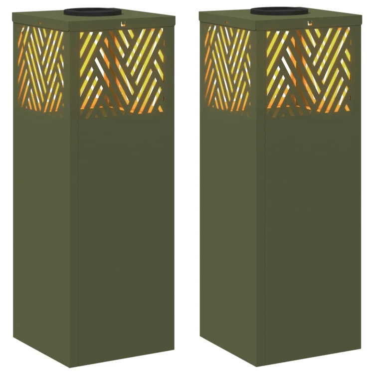 Lot de 2 lampes de chemin solaire LED extérieur