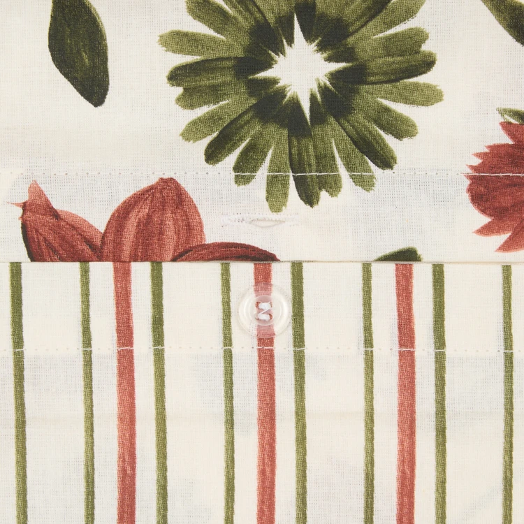Conjunto de cama de 3 peças reversível, em algodão de 57 fios, com padrão floral