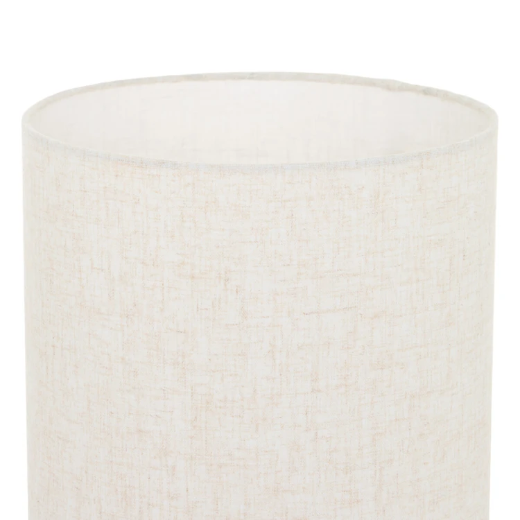 Lampadaire sur pied en bois avec abat-jour en coton