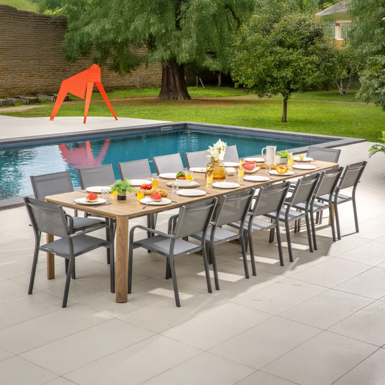 Table extensible aluminium 2/14 personnes