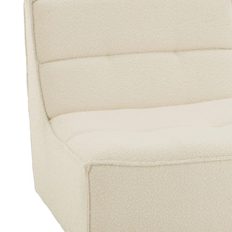 Fauteuil pivotant carré en tissu bouclette