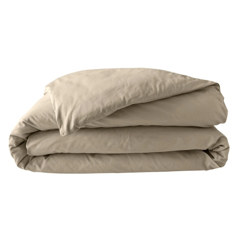 Housse de couette en percale de coton uni