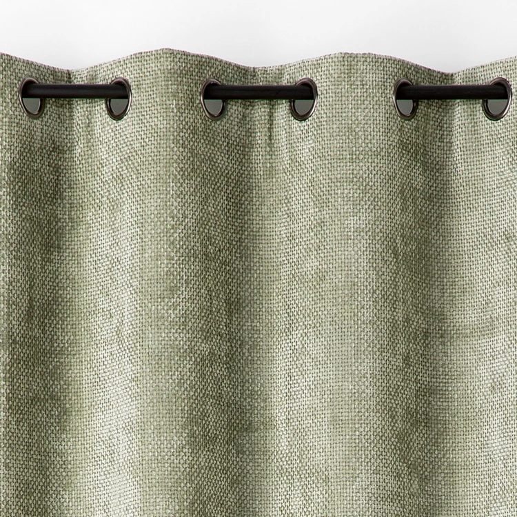 Rideau thermique et phonique effet chenille satinée