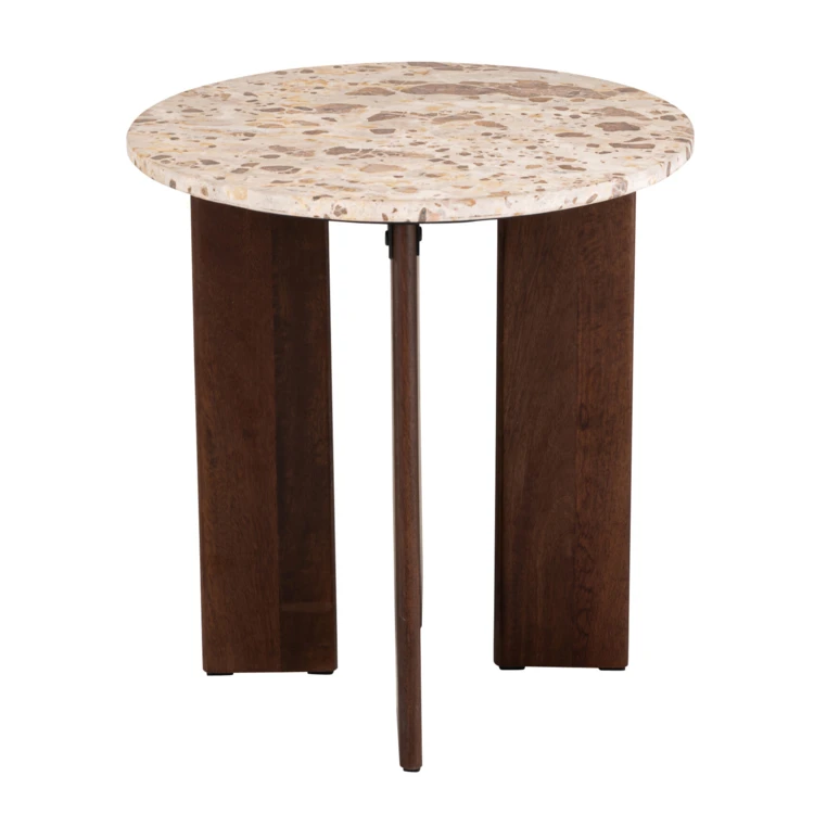 Table d’appoint ronde en pierre