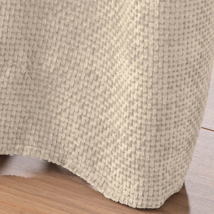 Rideau à œillets en velours chenille