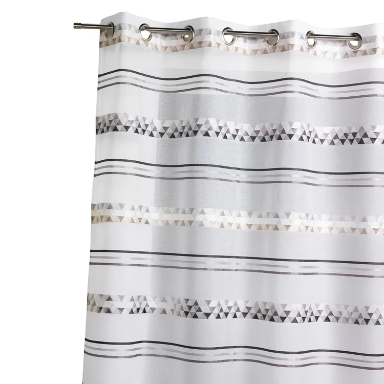 Voilage Jacquard en étamine géométrique